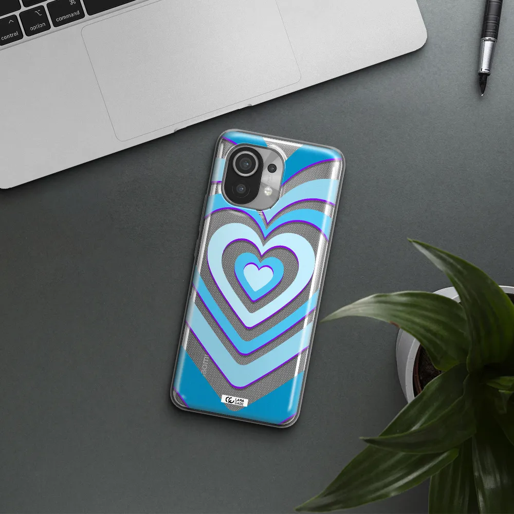 Blue Heart Xiaomi Mi 11 Clear TPU Case