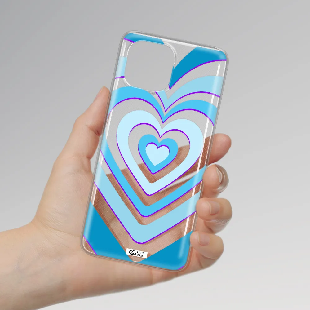 Blue Heart Xiaomi Mi 11 Lite Clear TPU Case