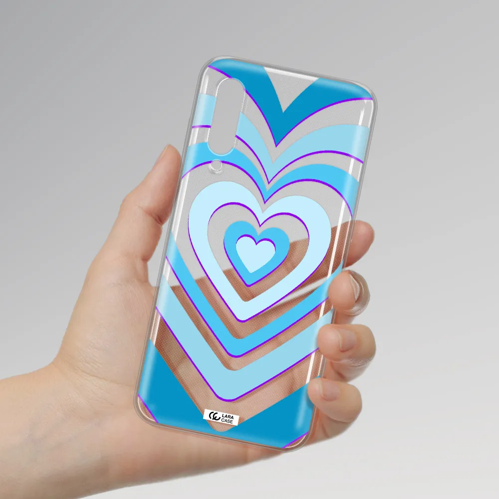 Blue Heart Xiaomi Mi 9 Clear TPU Case
