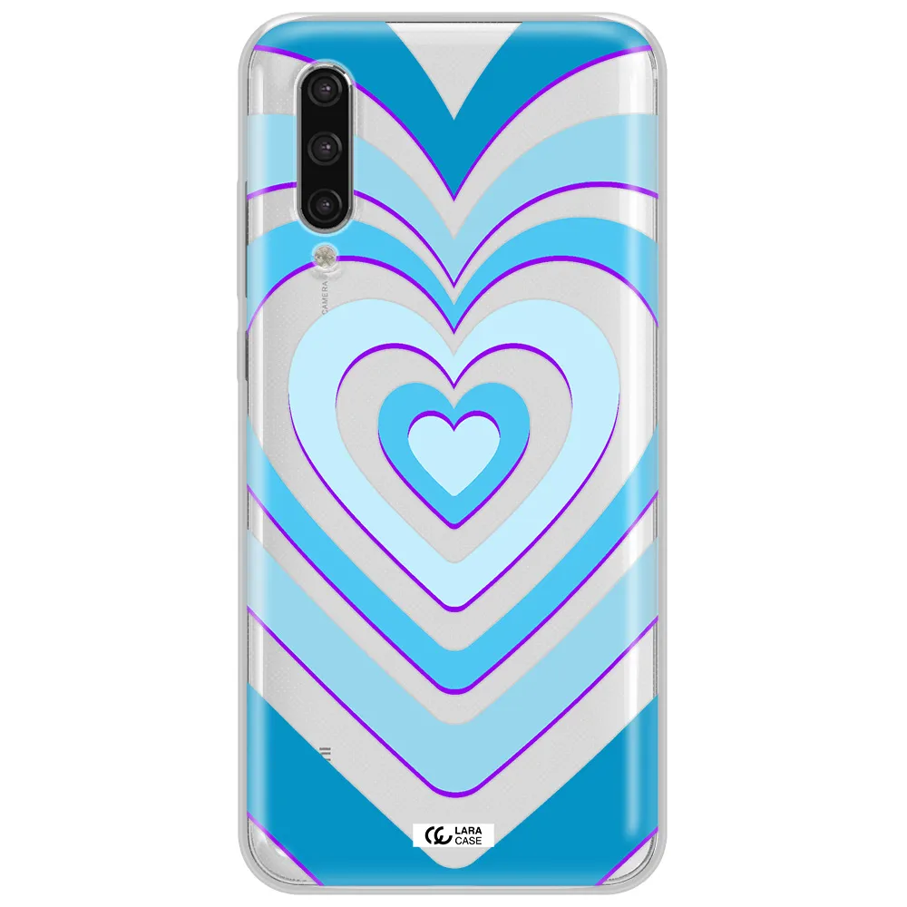 Blue Heart Xiaomi Mi 9 Lite Clear Tpu Case