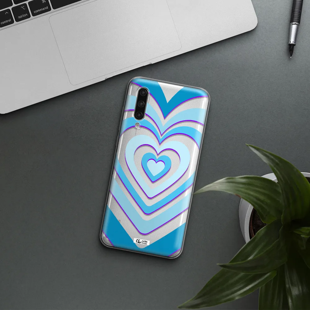 Blue Heart Xiaomi Mi 9 Lite Clear Tpu Case