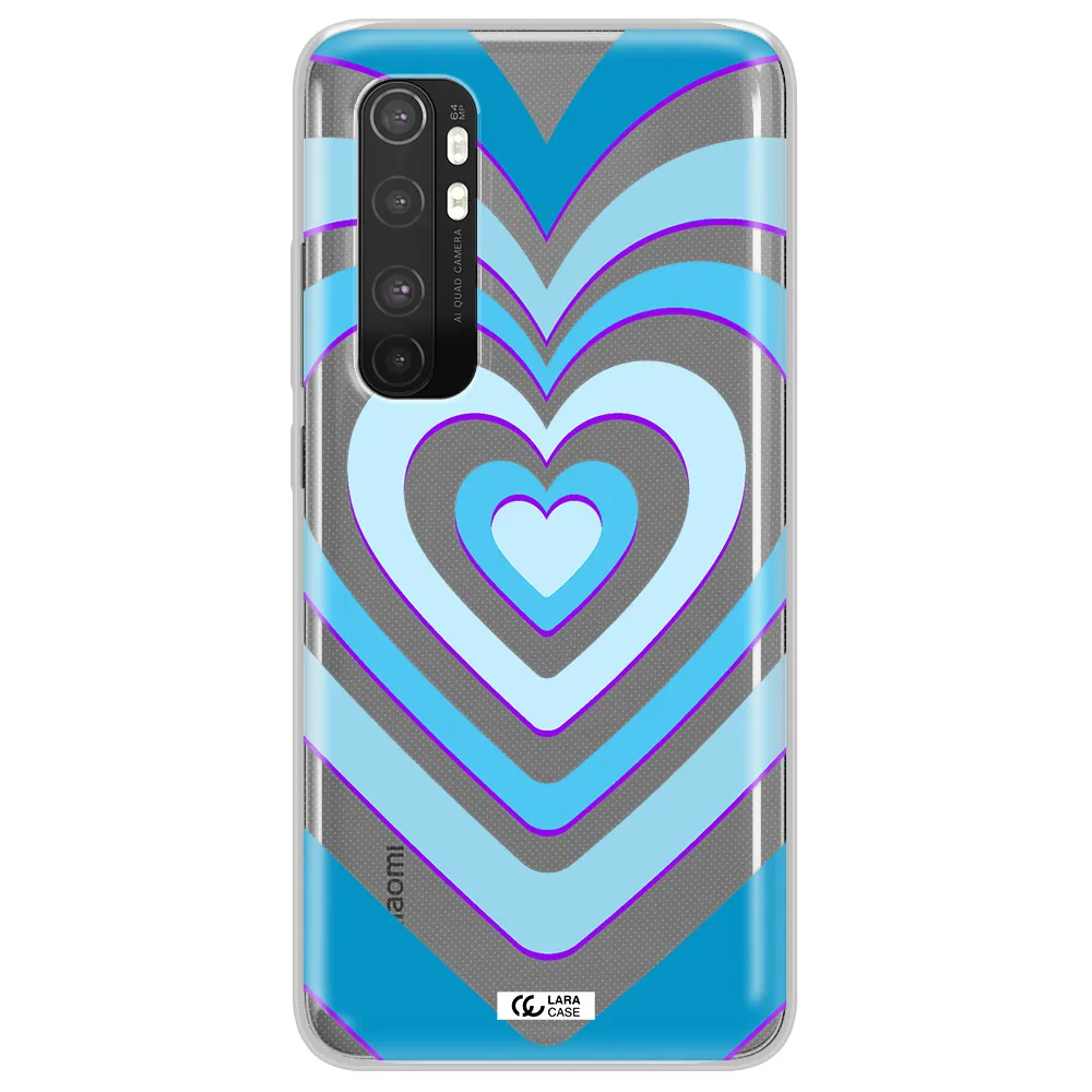 Blue Heart Xiaomi Mi Note 10 Lite Clear TPU Case