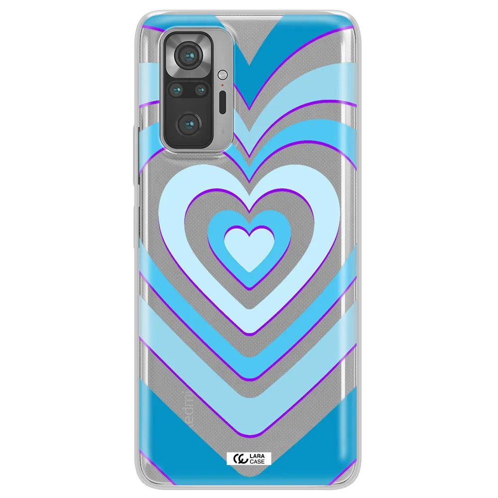 Blue Heart Xiaomi Note 10 Pro Clear TPU Case