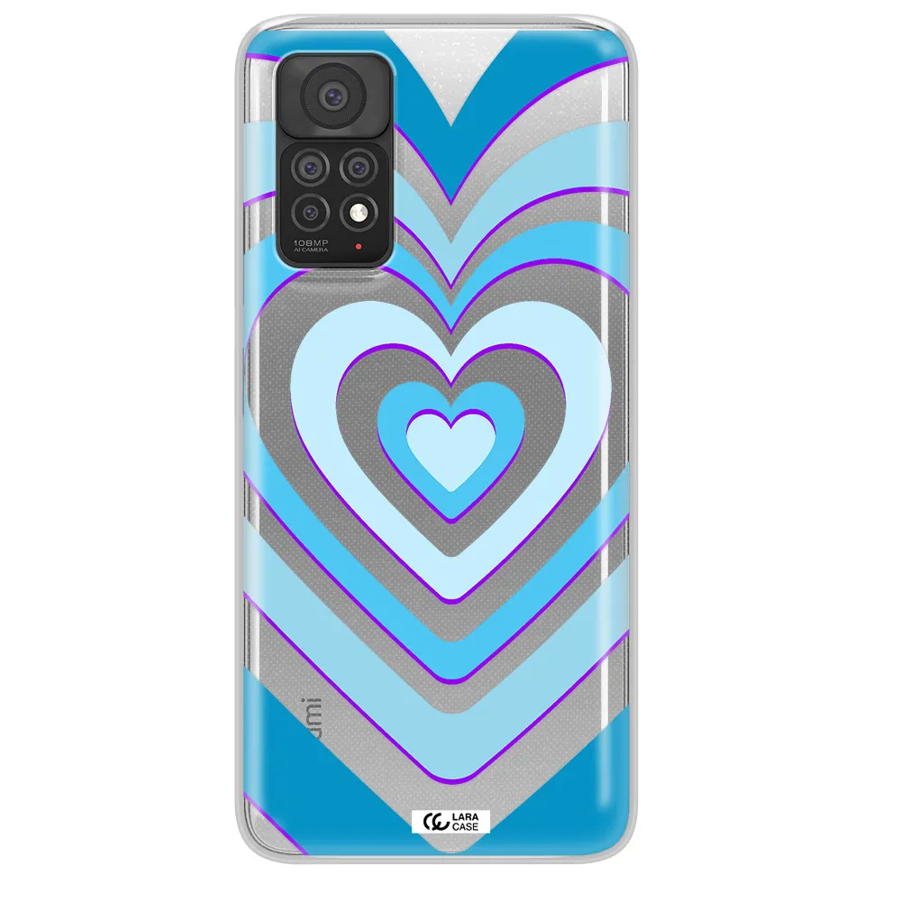Blue Heart Xiaomi Note 11 Pro Clear TPU Case