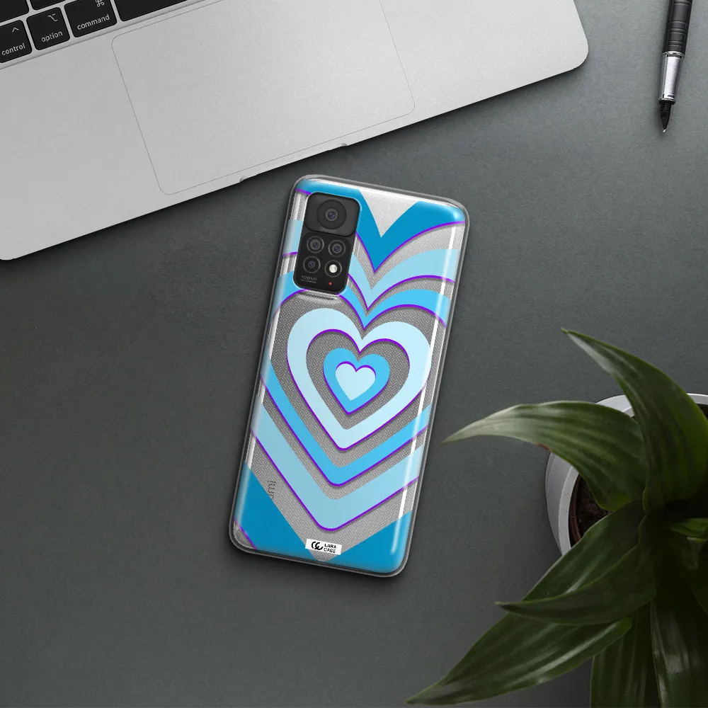 Blue Heart Xiaomi Note 11 Pro Clear TPU Case