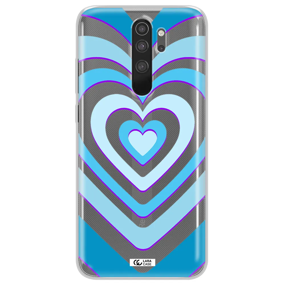 Blue Heart Xiaomi Note 8 Pro Clear TPU Case