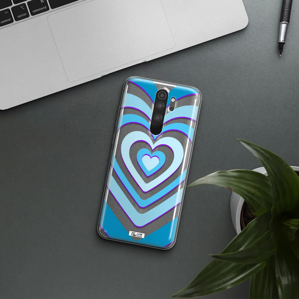 Blue Heart Xiaomi Note 8 Pro Clear TPU Case