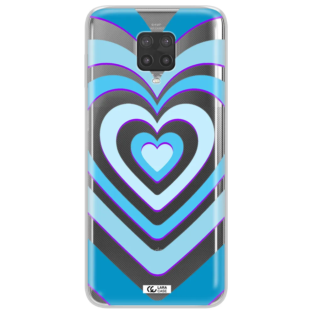 Blue Heart Xiaomi Note 9 Pro Clear TPU Case