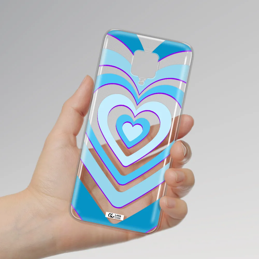 Blue Heart Xiaomi Note 9 Pro Clear TPU Case