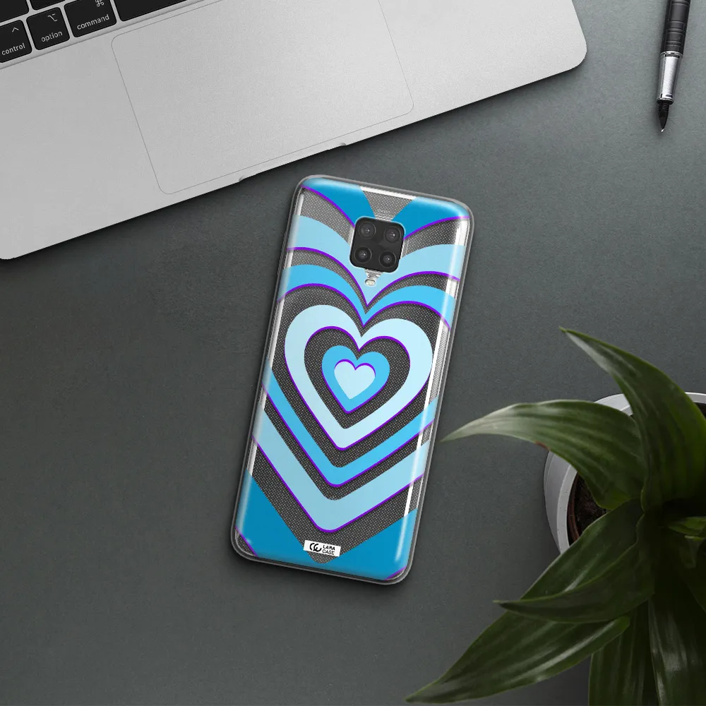 Blue Heart Xiaomi Note 9 Pro Clear TPU Case