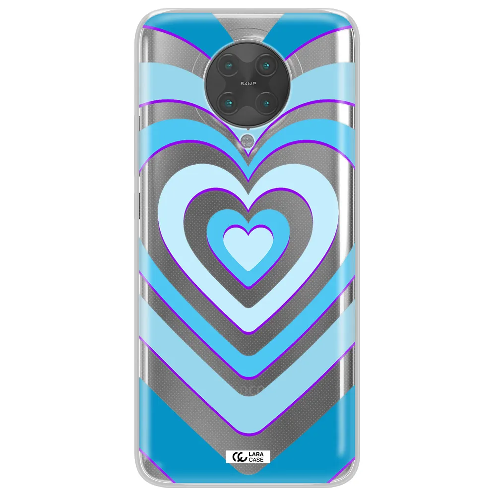 Blue Heart Xiaomi Poco F2 Pro Clear TPU Case