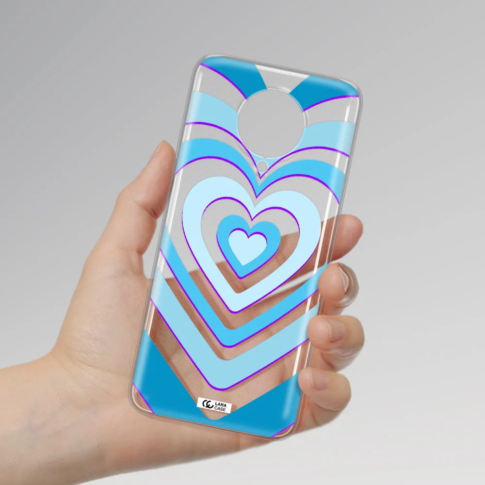 Blue Heart Xiaomi Poco F2 Pro Clear TPU Case