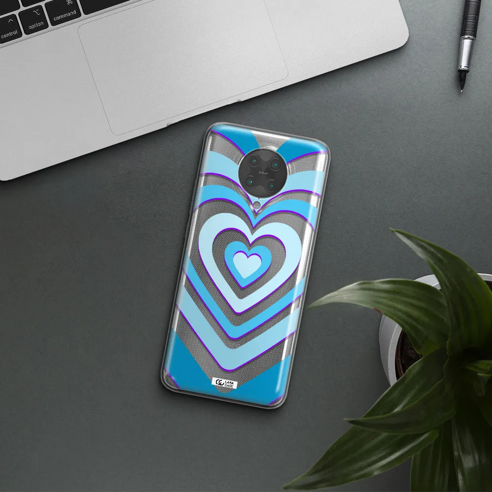 Blue Heart Xiaomi Poco F2 Pro Clear TPU Case