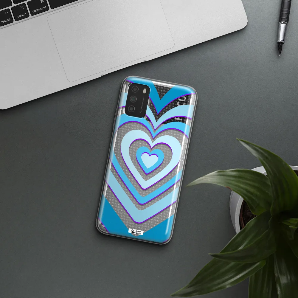 Blue Heart Xiaomi Poco M3 Clear TPU Case