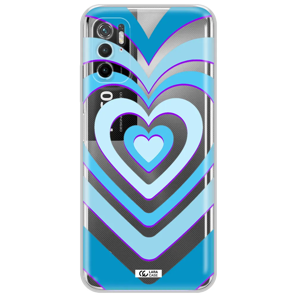 Blue Heart Xiaomi Poco M3 Pro Clear Tpu Case