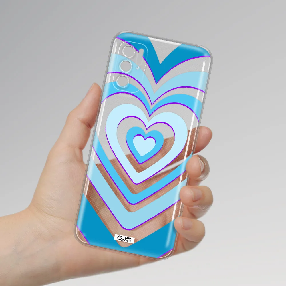 Blue Heart Xiaomi Poco M3 Pro Clear Tpu Case