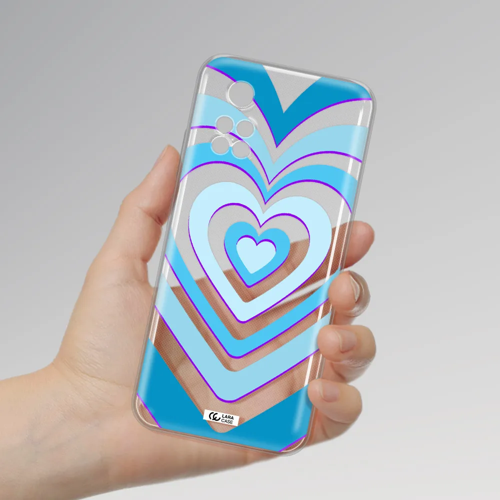 Blue Heart Xiaomi Poco M4 Pro 4G Clear Tpu Case