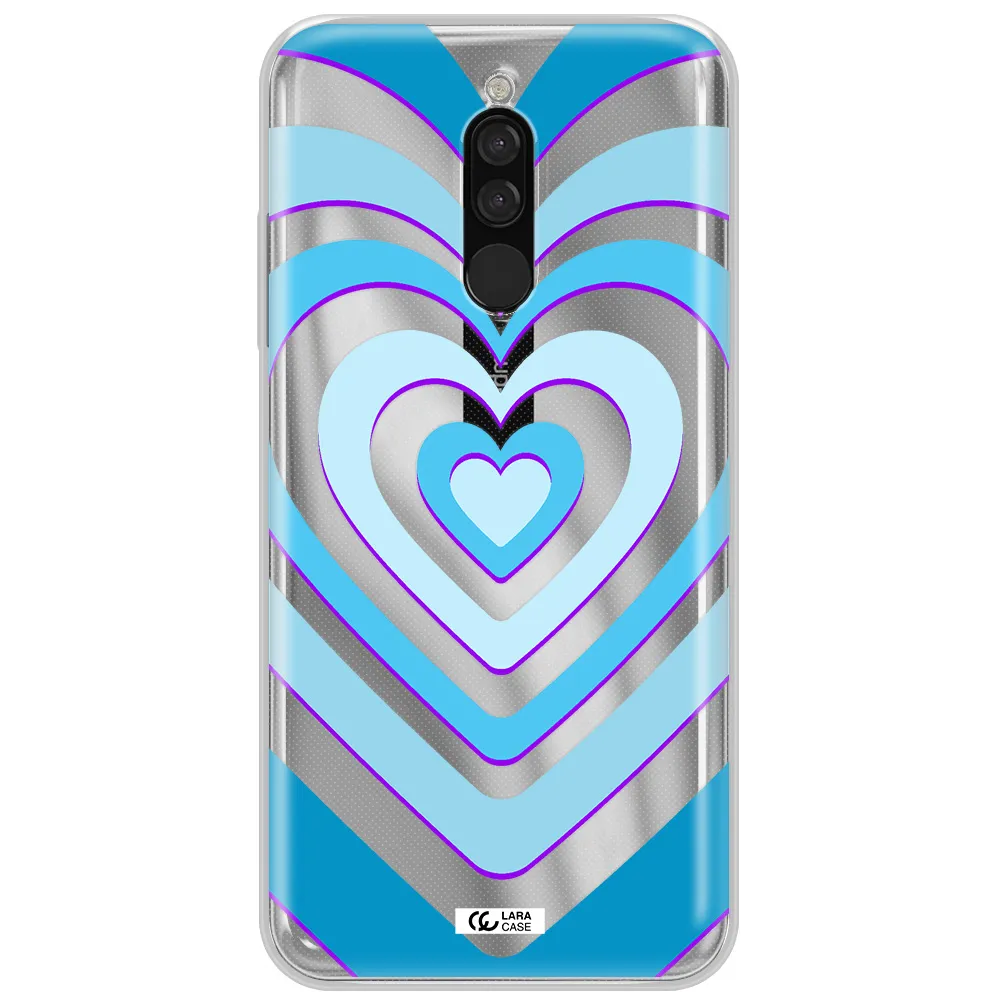 Blue Heart Xiaomi Redmi 8 Clear Tpu Case