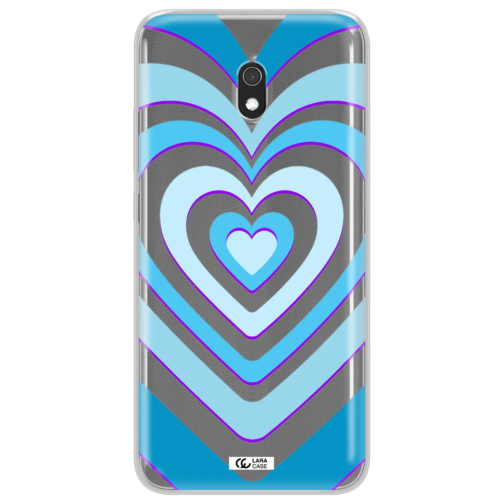 Blue Heart Xiaomi Redmi 8A Clear TPU Case