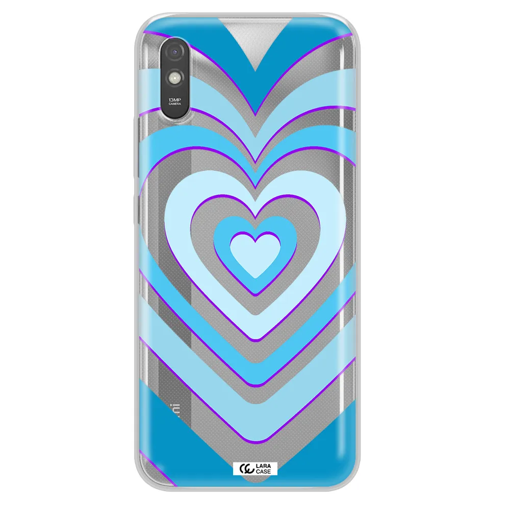 Blue Heart Xiaomi Redmi 9A Clear TPU Case