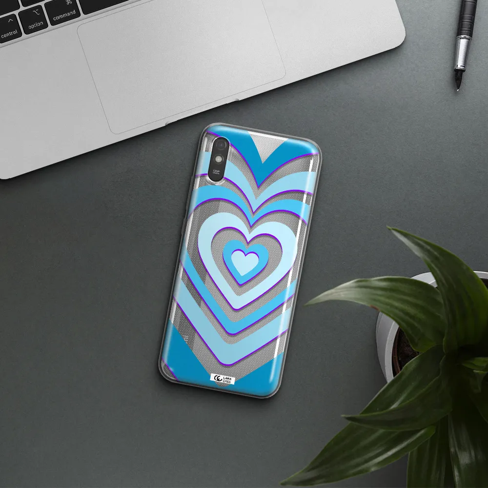 Blue Heart Xiaomi Redmi 9A Clear TPU Case