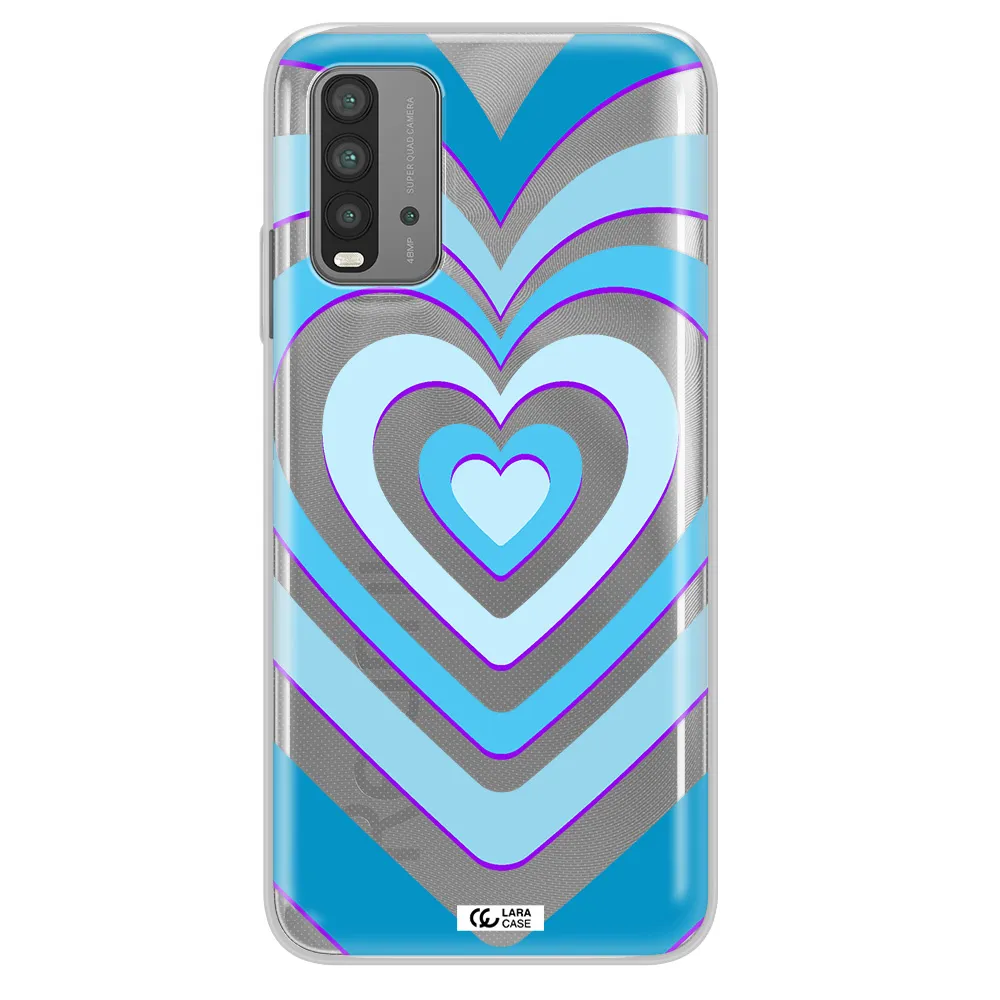 Blue Heart Xiaomi Redmi 9T Clear TPU Case