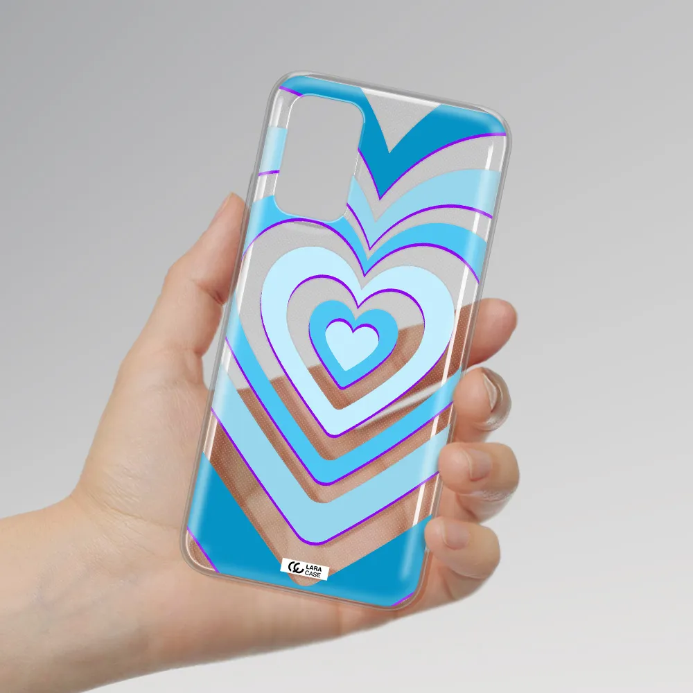 Blue Heart Xiaomi Redmi 9T Clear TPU Case