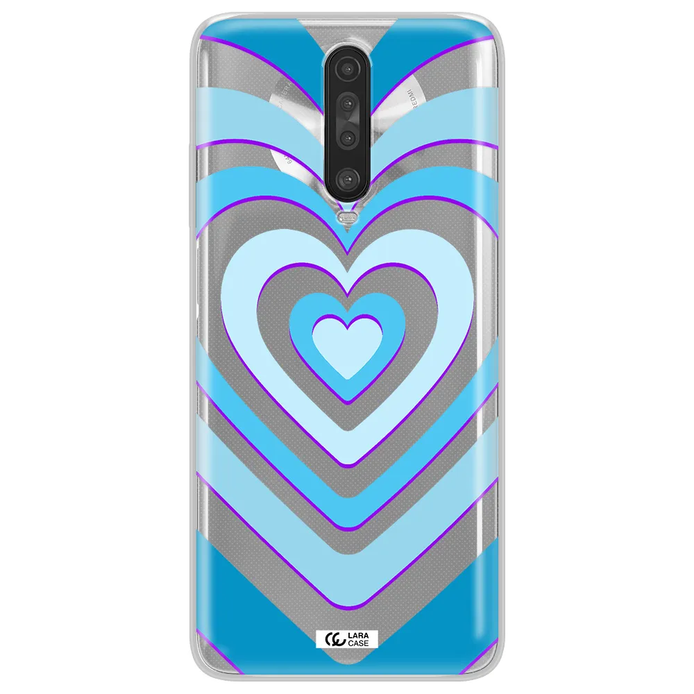 Blue Heart Xiaomi Redmi K30 Clear TPU Case