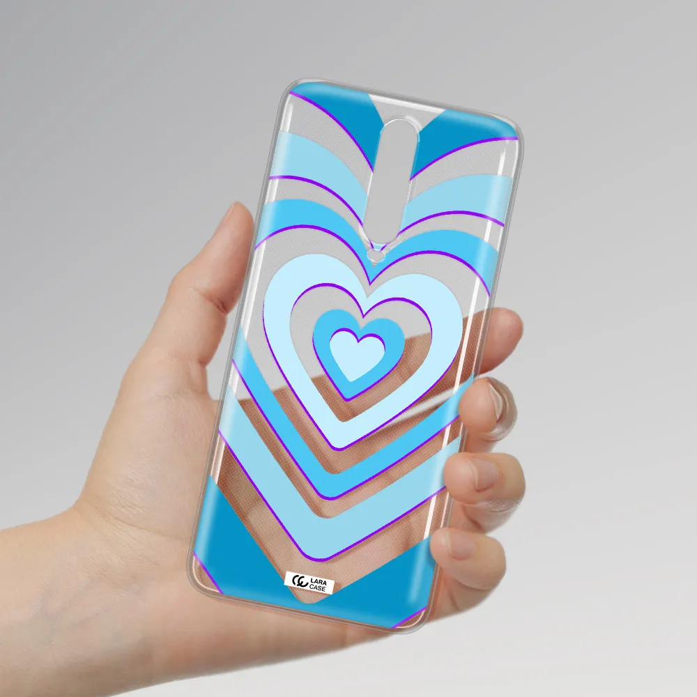 Blue Heart Xiaomi Redmi K30 Clear TPU Case
