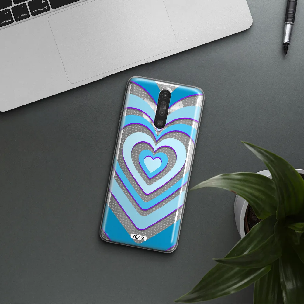 Blue Heart Xiaomi Redmi K30 Clear TPU Case