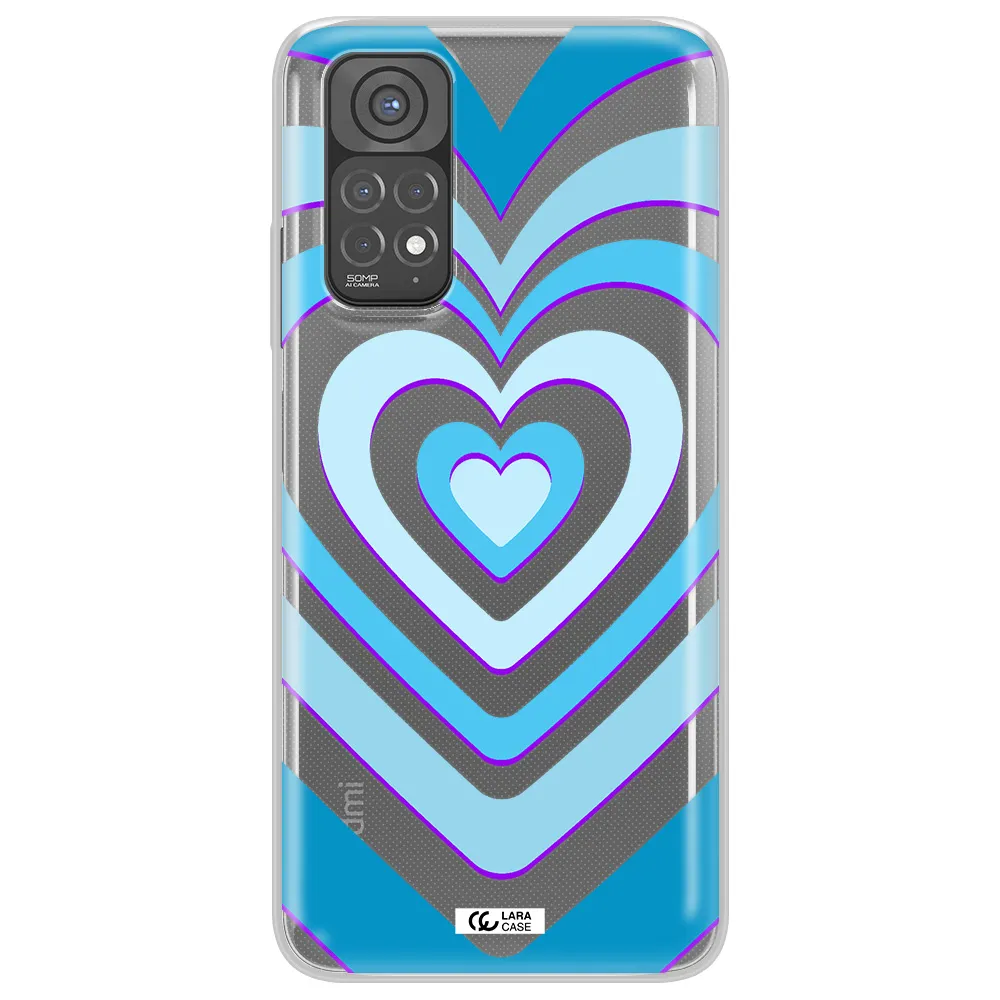 Blue Heart Xiaomi Redmi Note 11 Clear TPU Case