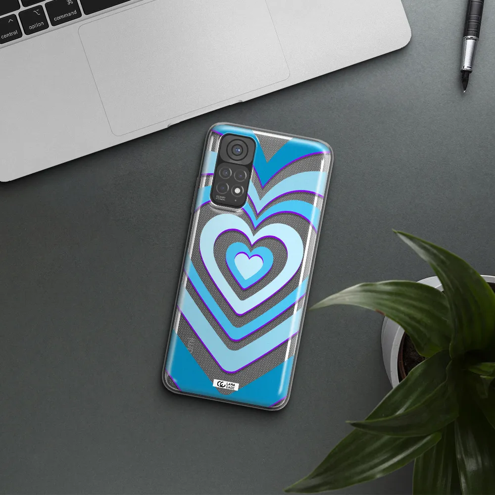 Blue Heart Xiaomi Redmi Note 11 Clear TPU Case