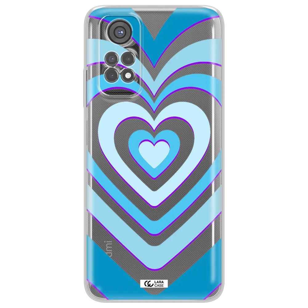 Blue Heart Xiaomi Redmi Note 11S Clear Tpu Case