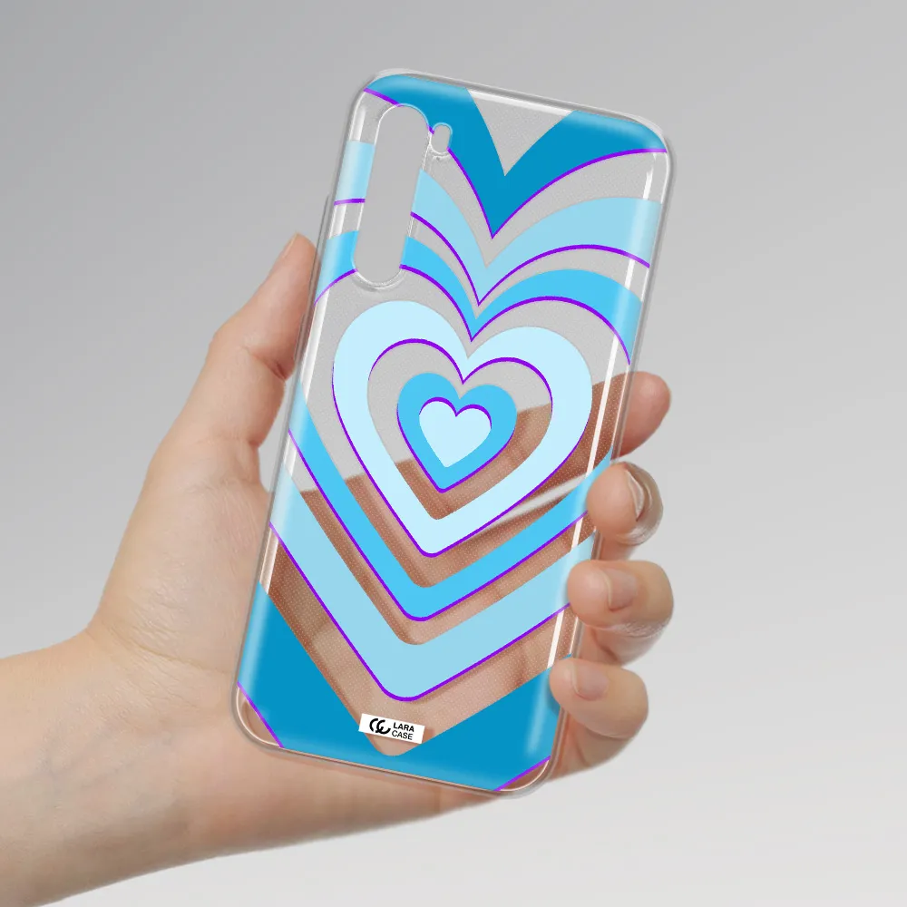 Blue Heart Xiaomi Redmi Note 8T Clear Tpu Case