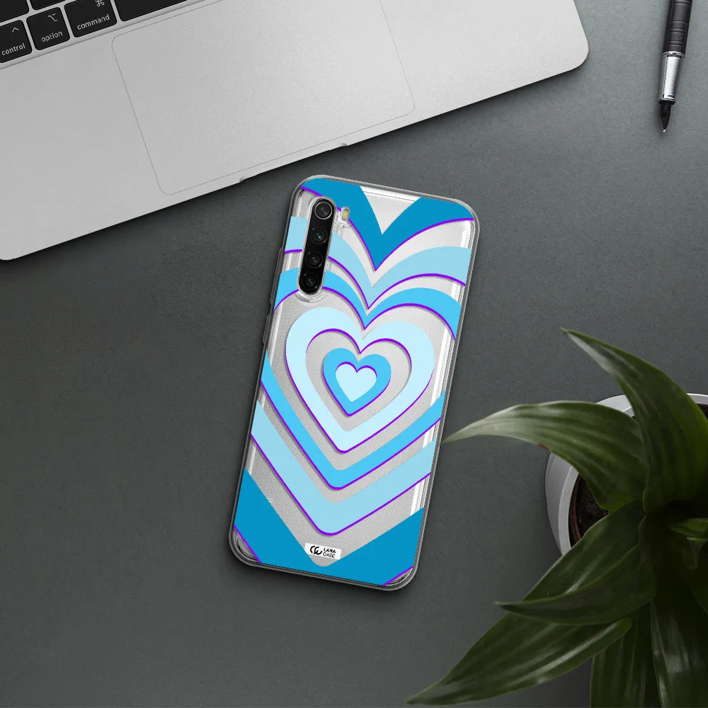 Blue Heart Xiaomi Redmi Note 8T Clear Tpu Case