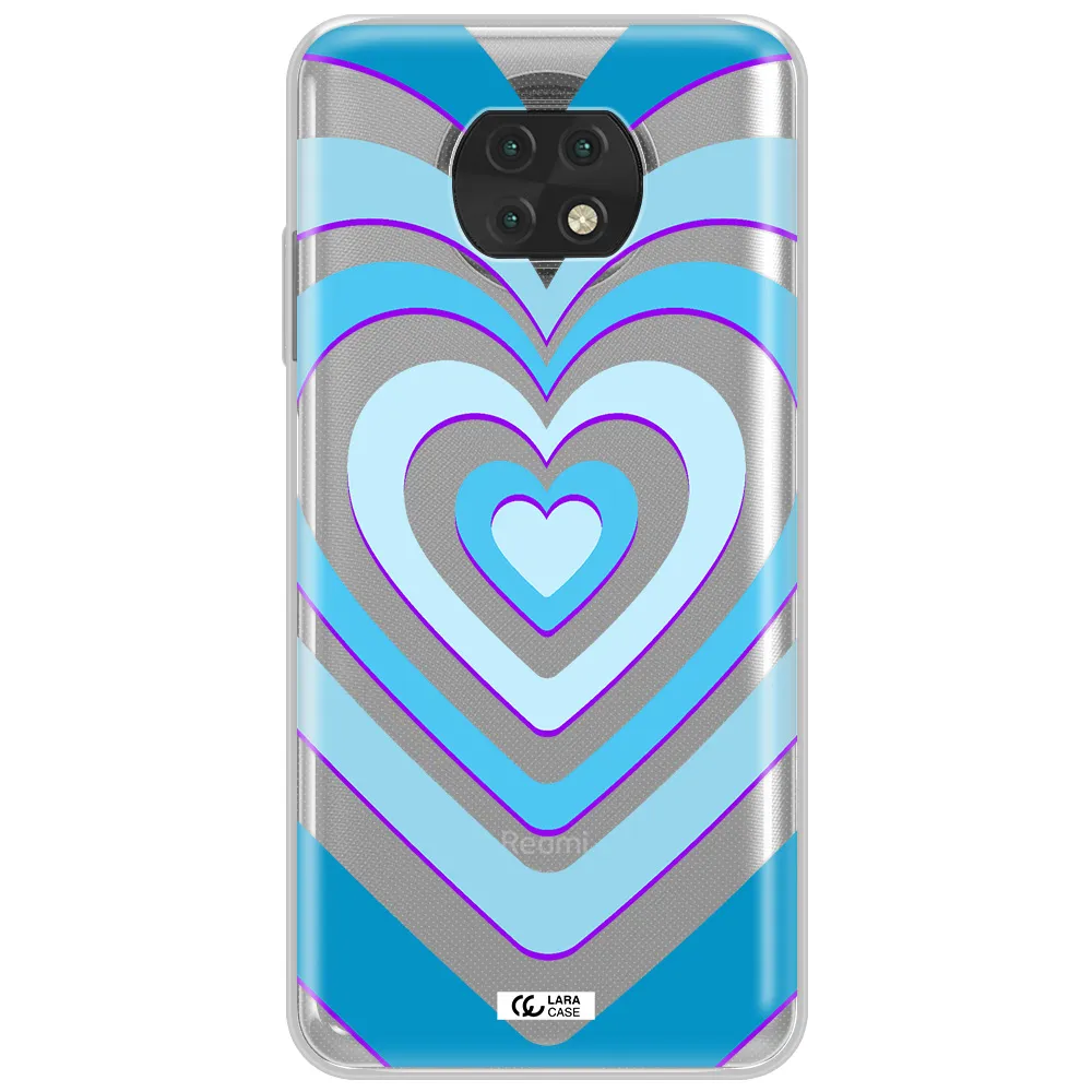 Blue Heart Xiaomi Redmi Note 9T Clear Tpu Case