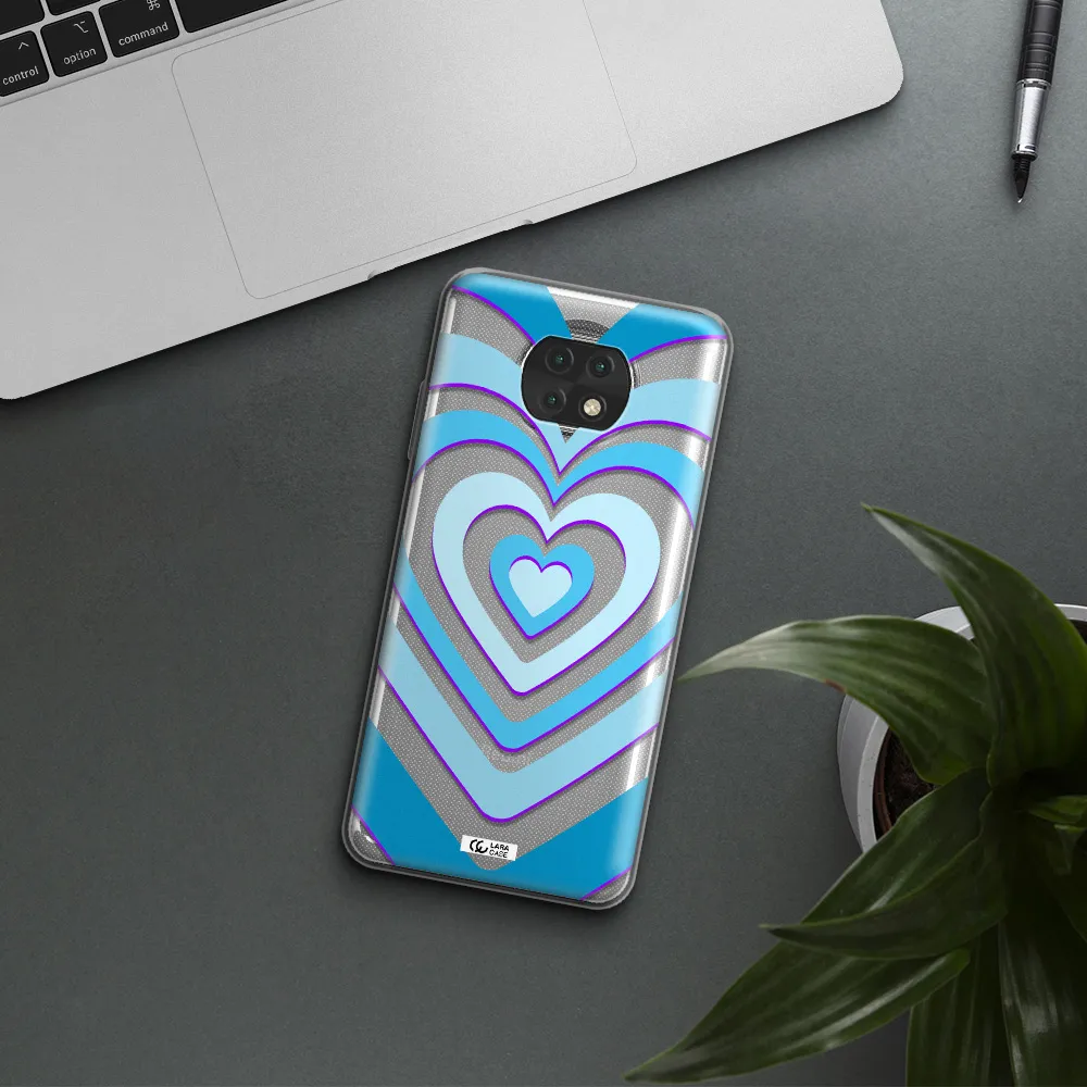 Blue Heart Xiaomi Redmi Note 9T Clear Tpu Case