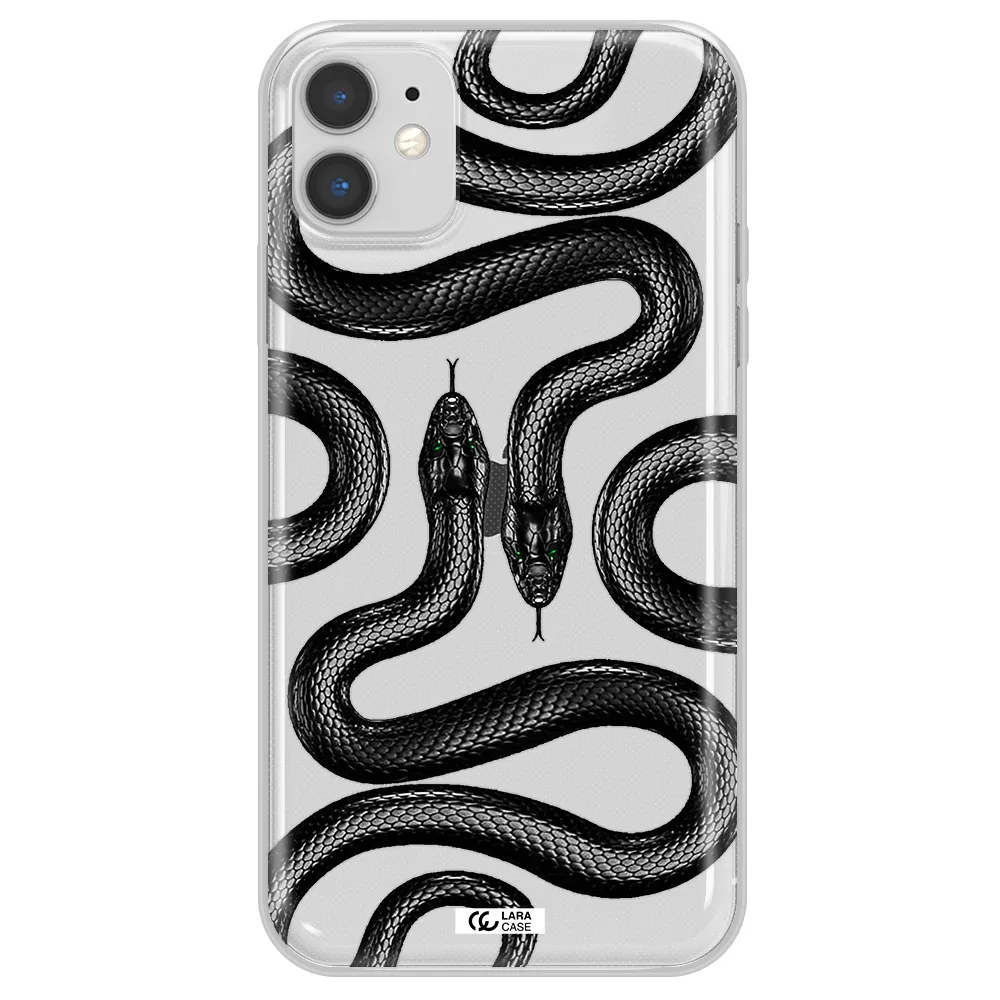 Black Snake Apple iPhone 11 Clear TPU Case