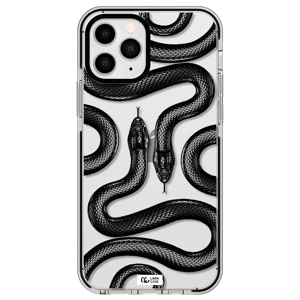Black Snake Apple iPhone 11 pro max impact black border Case