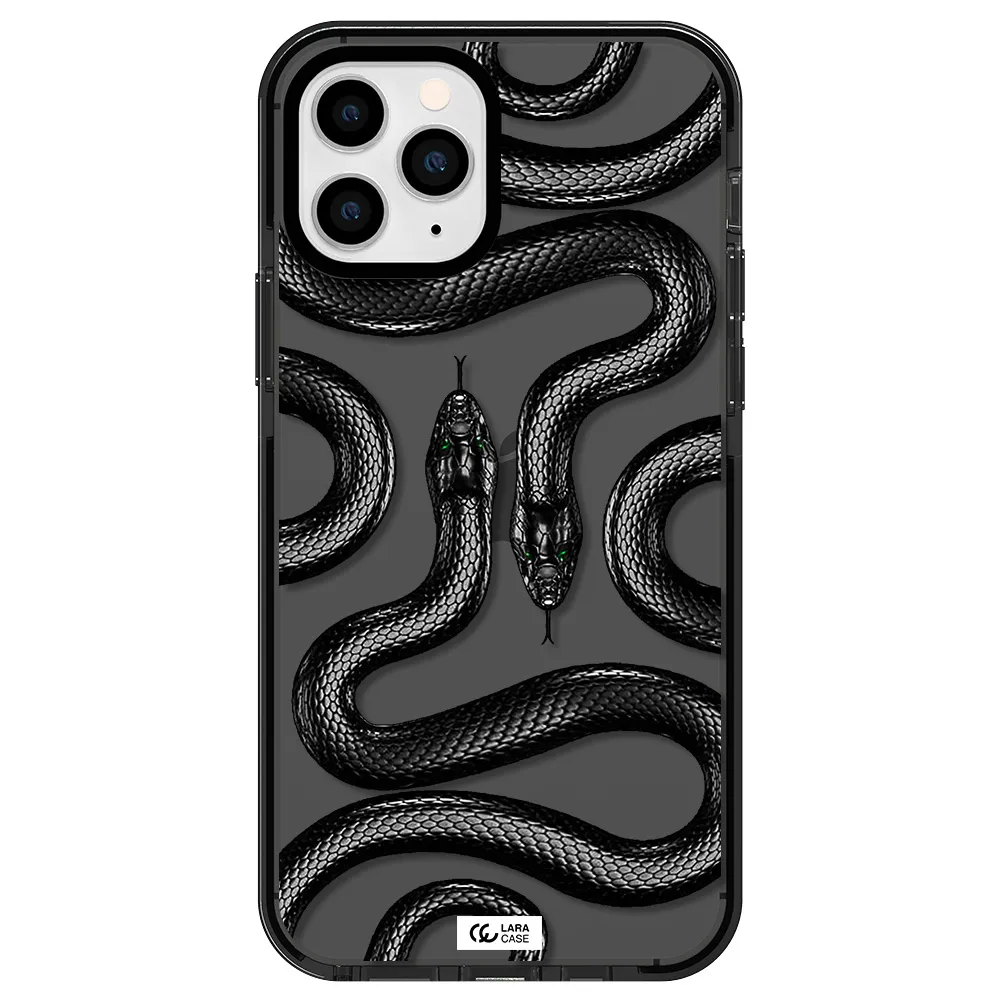 Black Snake Apple iPhone 11 pro max impact Smoke Black Case