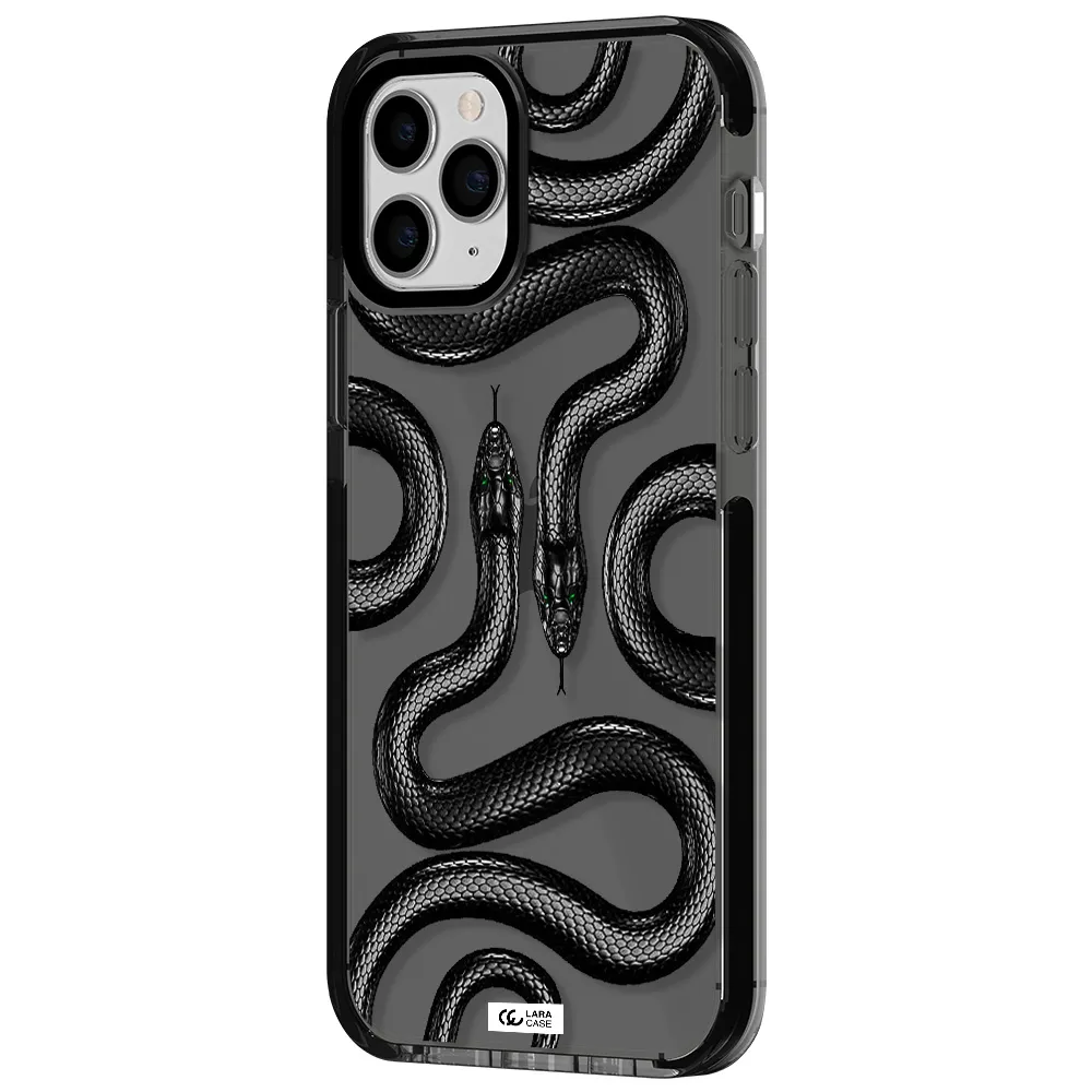 Black Snake Apple iPhone 11 pro max impact Smoke Black Case