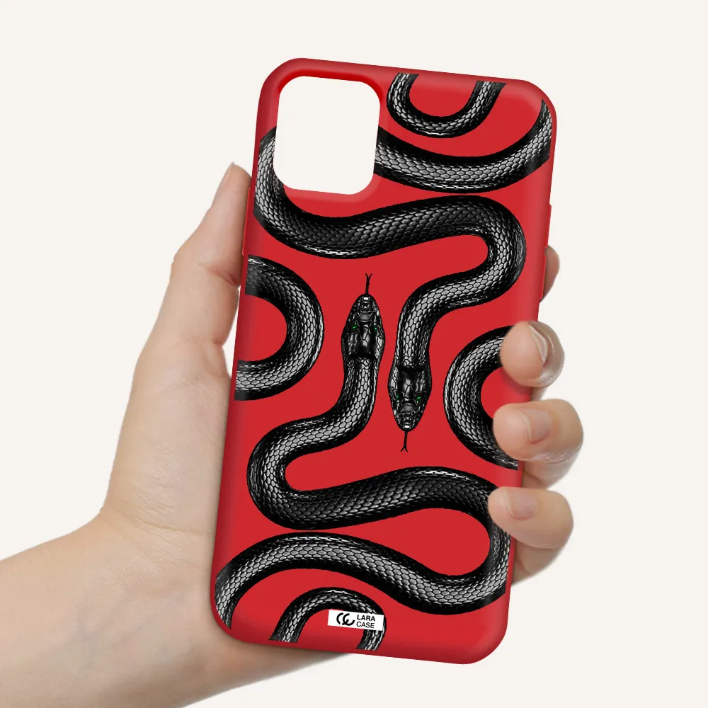 Black Snake Apple iPhone 11 Silicone Imperial Red Case