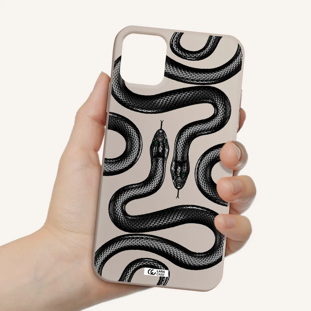 Black Snake Apple iPhone 11 Silicone Stone Case