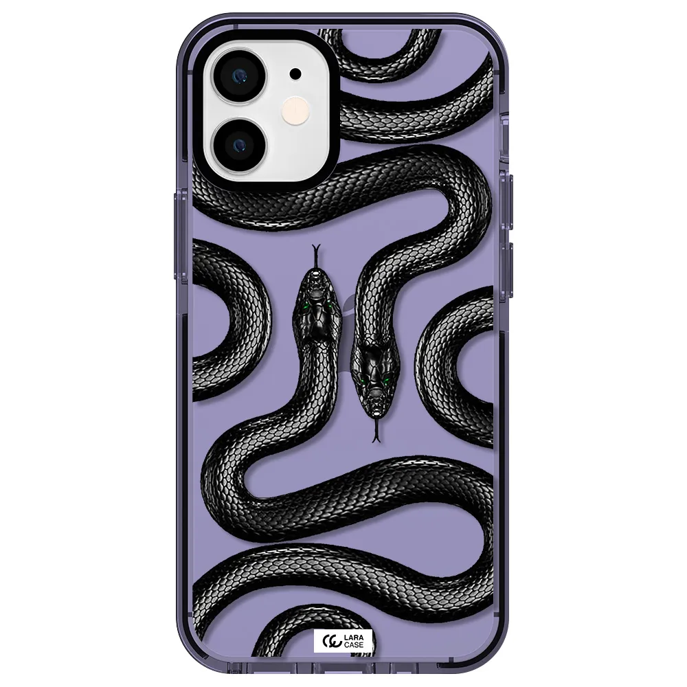 Black Snake Apple iPhone 12 mini impact Lilac Case