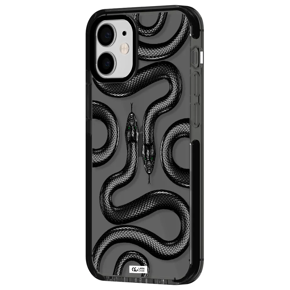 Black Snake Apple iPhone 12 mini impact Smoke Black Case