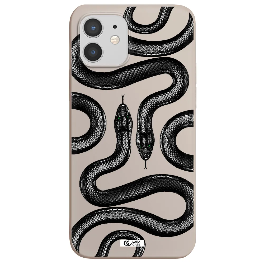 Black Snake Apple iPhone 12 mini Silicone Stone Case