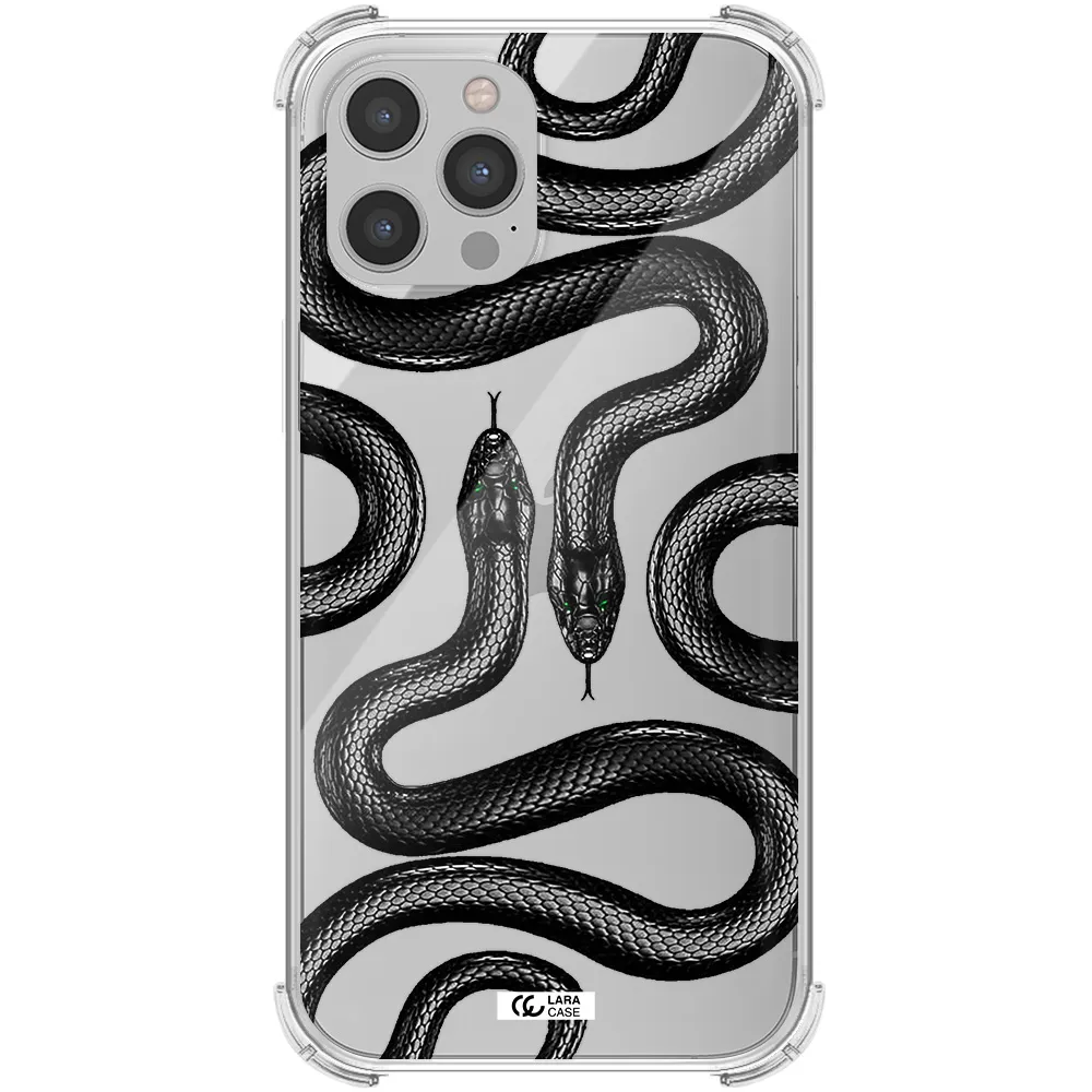 Black Snake Apple iPhone 12 pro Clear PC Case