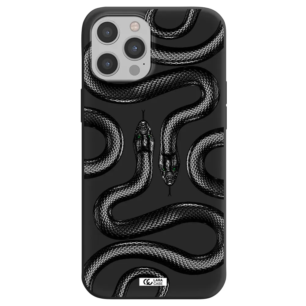Black Snake Apple iPhone 12 pro max Silicone black Case