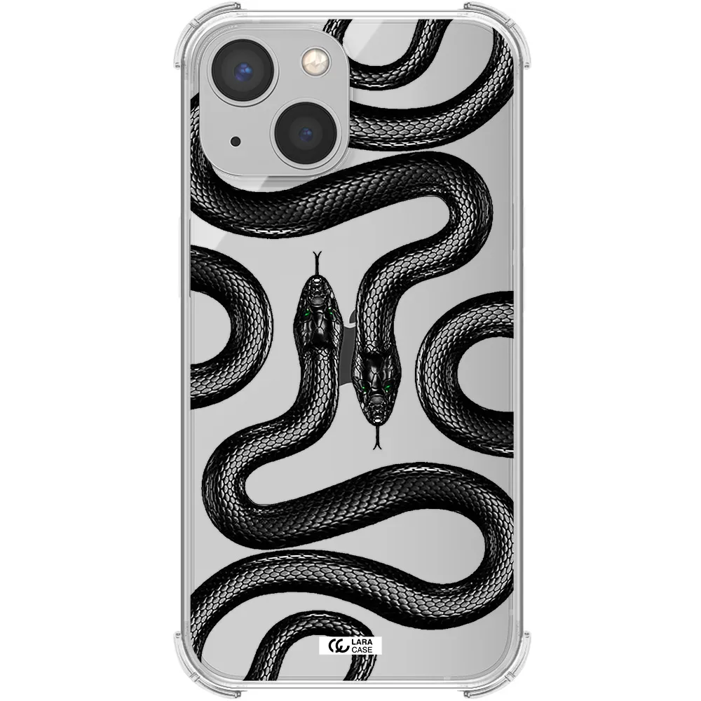 Black Snake Apple iPhone 13 Clear PC Case