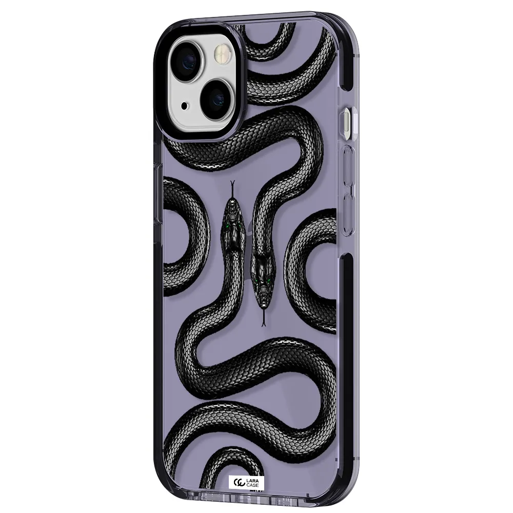 Black Snake Apple iPhone 13 impact Lilac Case